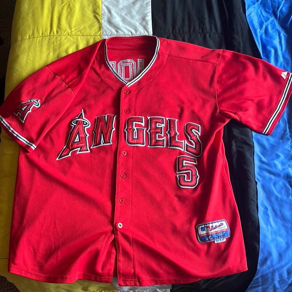 Majestic Albert Pujols Red Angels Jersey Size 52/XXL